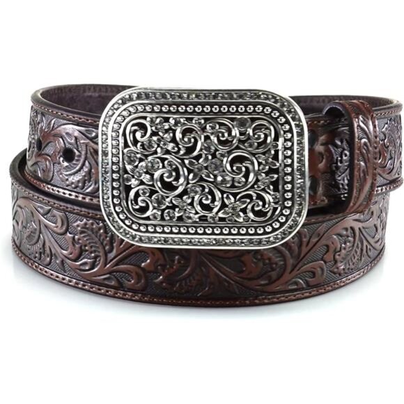 ARIAT Women\'s Rhinestones Embossed Leather Belt main image 6